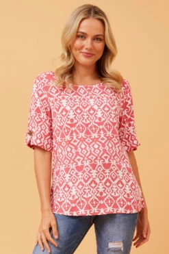 GAELIN ABSTRACT BOHO TOP