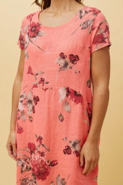 MESSINA FLORAL LINEN SHORT DRESS -Femme Connection Sales 7396a03e42dc27f253ea17498c327df2