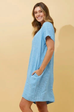 PRIANNA STRIPE LINEN SHORT DRESS -Femme Connection Sales 73b3e0ed288e02e2842dbc10857a2277