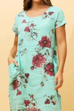 MESSINA FLORAL LINEN SHORT DRESS -Femme Connection Sales 749afdf99dd806d0de0416a19380bab4