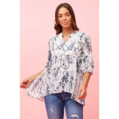 BRANDI FLORAL PRINT TOP -Femme Connection Sales 74e8214f8508a3a3dfda65401f4a4b7a