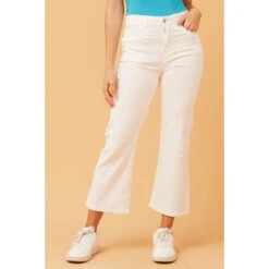ELVIRA FLARED HEM DENIM PANTS -Femme Connection Sales 769dbc63966f6f6a38360cbd62401783