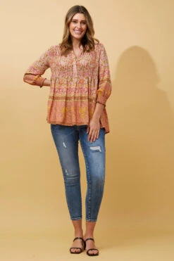 KARISSA BOHO PRINT TOP -Femme Connection Sales 76f21ce79bac9f8d859a299fe538d742
