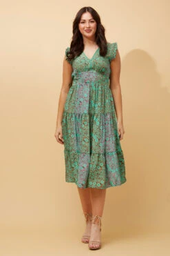 KIRAN FLORAL BOHO MIDI DRESS -Femme Connection Sales 772b5fd84c1fa4bf42b2de99ccf84c65