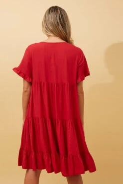 KELLY TIERED LINEN SHORT DRESS -Femme Connection Sales 785d2a2df14d2740cbdd2a8d46303b12