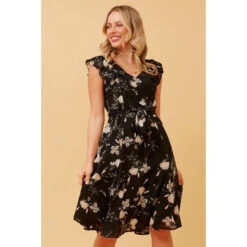 SANDRA FLORAL SHORT DRESS -Femme Connection Sales 7924772adc3eb0ade7f2ff103709a66c