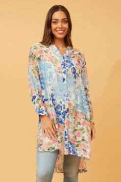 JANSON FLORAL HI LOW TUNIC -Femme Connection Sales 79bbc9241374b30ffea524e259157adf