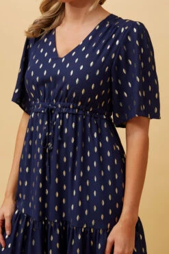 DIAMOND TEARDROP FOIL PRINT SHORT DRESS -Femme Connection Sales 7b1a9c16dd71ce2826f5aa2665e91d9f