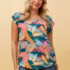 Stella SHELLY LEAF PRINT SHELL TOP -Femme Connection Sales 7b6033bca8a353883423cde7a0cd8fdc