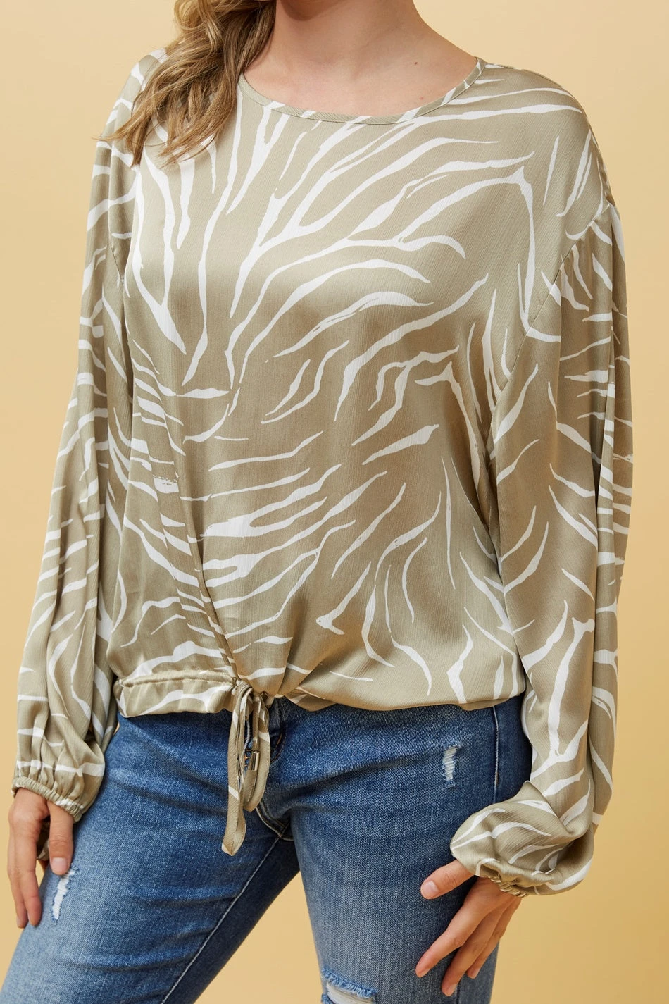 ROSALEE ZEBRA PRINT SATIN TOP 9 ROSALEE ZEBRA PRINT SATIN TOP - Image 7