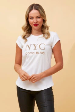 COCO NYC GRAPHIC TEE -Femme Connection Sales 7de09c8d7edd1f1b8e2d455e751c99aa