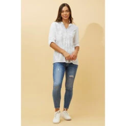 VELMA MARBLE PRINT SHIRT -Femme Connection Sales 7f0109e1ad10b50082b9ff4d90538758