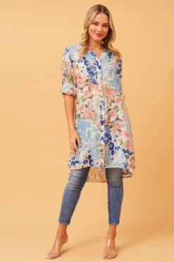 JANSON FLORAL HI LOW TUNIC -Femme Connection Sales 7f307bedfaec640e038742c16d06039f