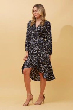 Stella WILLOW DITSY PRINT WRAP DRESS -Femme Connection Sales 7f4c2b33263422059d47d3b0275330e5