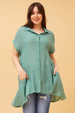 BLU ASYMMETRICAL HEM SHIRT -Femme Connection Sales 7fd1307494a7451d95f4b2a0abcf2820 43cbe140 7423 42c2 b756 1a7ac84a84a4