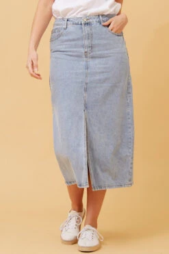 NAT DENIM MIDI SKIRT -Femme Connection Sales 809ec956a17801e30b461bc86e319dec fff8fd21 fcd5 4172 af22 d8242a777903