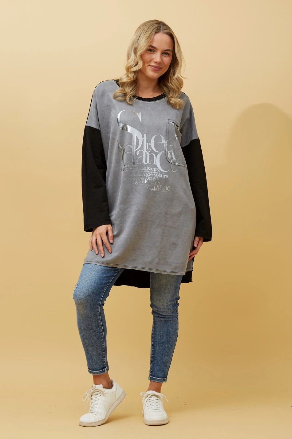 SORIANA FOIL PRINT TUNIC TOP 6 SORIANA FOIL PRINT TUNIC TOP - Image 4