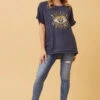 JULINA EVIL EYE LINEN TOP 2 JULINA EVIL EYE LINEN TOP -Femme Connection Sales 82034915dc9085fcfd462b96ce3dad4f