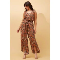 ROSE LEAF PRINT JUMPSUIT 17 ROSE LEAF PRINT JUMPSUIT -Femme Connection Sales 832b5fe4fe44042aa64043d38efcb0d1
