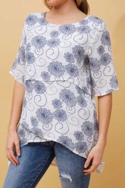 DOUBLE LAYER ASYMMETRICAL HEM TOP -Femme Connection Sales 83a760d06404c9aa5ffea012f1d06ec4