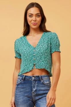 JAZELLE FLORAL TOP -Femme Connection Sales 842893c391dc6a2327215cc6283d7bdf