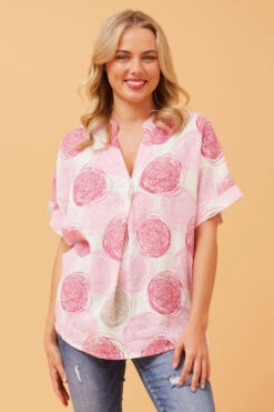 CLINTON POLKA DOT TOP -Femme Connection Sales 858f1807f5254483d79d3a87579e4694