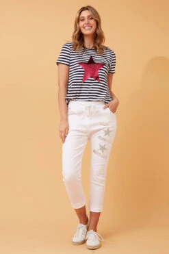 JANJA SEQUIN STAR PRINT JOGGERS -Femme Connection Sales 85bf4fe0450e1cec8fe63e7280863727