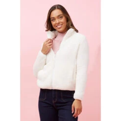 LYN ZIP FRONT FAUX FUR JACKET -Femme Connection Sales 85df7c44d3ae75cd46c256f09bc8ff23