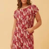 PAULA PAISLEY BOHO SHIFT DRESS -Femme Connection Sales 86206e54935f4052648d06192f65211a