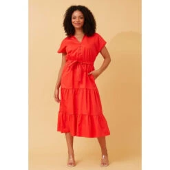 SHANTI TIERED SHIRT DRESS -Femme Connection Sales 865a4bef755945bd8f5207d2c936adf0