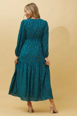 CRYSTELLE GOLD FOIL PRINT MAXI DRESS -Femme Connection Sales 86b29c33bf1e641b7a92379f8c36bd90