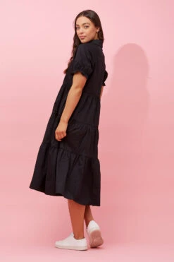 TIFFANY PUFF SLEEVE MIDI DRESS -Femme Connection Sales 8744089ab62312ac214f2d946c95c4f7