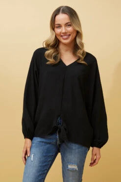 GLENN BATWING SLEEVE FRONT KNOT TOP 18 GLENN BATWING SLEEVE FRONT KNOT TOP -Femme Connection Sales 874445e7aae36cb5ed1ff2a32175f046