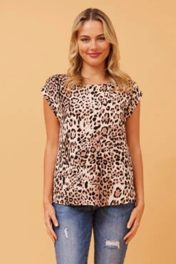 SHELLY ANIMAL PRINT SHELL TOP -Femme Connection Sales 87e88f758115b0238469f3e5d760f316