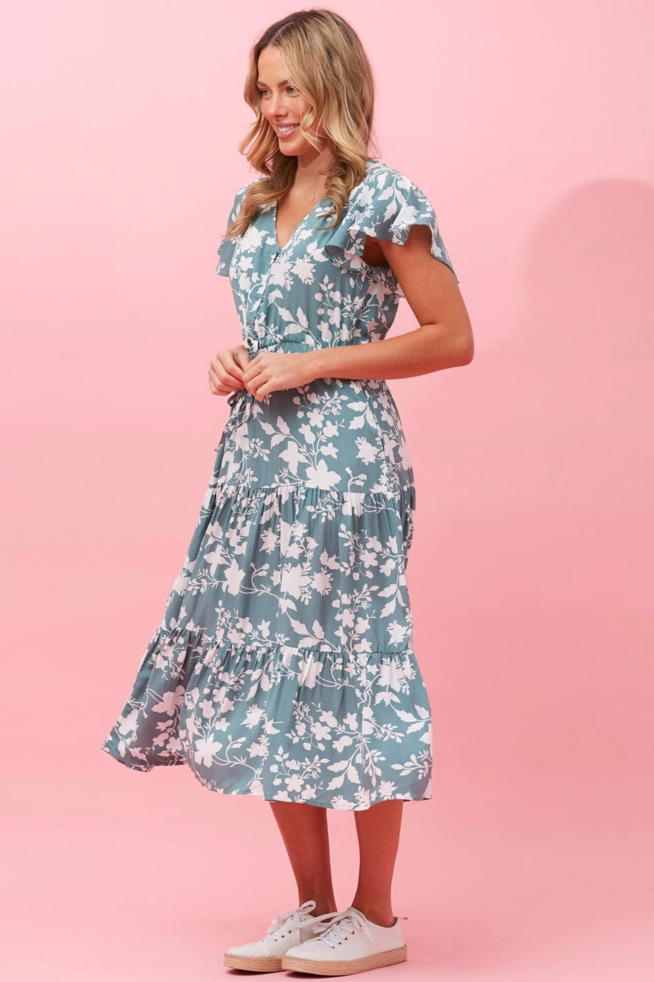 LISDON FLORAL TIERED MIDI DRESS 8 LISDON FLORAL TIERED MIDI DRESS - Image 6