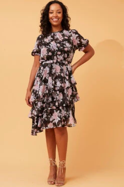 DAVINA FLORAL MIDI DRESS -Femme Connection Sales 899e1d64db9e3c042020854410cedcea