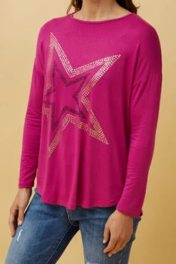 EVA LONG SLEEVE STAR PRINT TOP 33 EVA LONG SLEEVE STAR PRINT TOP -Femme Connection Sales 89b919938725a94727a6daeab51d8807