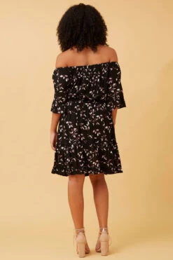 GRETA LEAF PRINT SHORT DRESS -Femme Connection Sales 89ccd36eaf300166fad973d3bf50970c