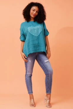 ZONYA SEQUIN PATCH LINEN TOP -Femme Connection Sales 89e993b8a7cf2408a7badd16a784c319 a96f1193 071a 4d89 bc13 fd16b5c05e77