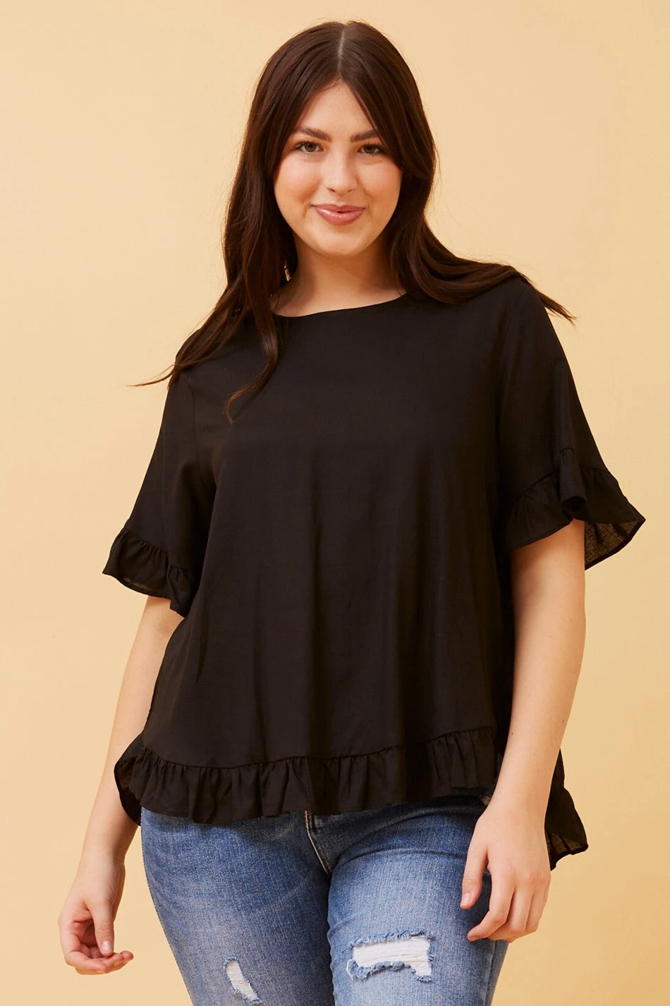 FRILA LINEN SMOCK TOP 5 FRILA LINEN SMOCK TOP - Image 3