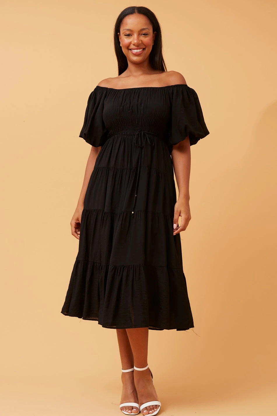 ODELIA TIERED MIDI DRESS 6 ODELIA TIERED MIDI DRESS - Image 4