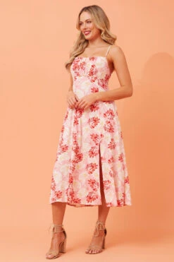 CHANTELLE FLORAL MIDI DRESS -Femme Connection Sales 8e6e36b373e3d0c0edf9100e40d8797d