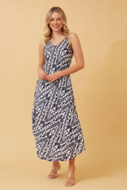 UMBRELLA IKAT MIDI DRESS -Femme Connection Sales 8eac1112cb1509a37d2cf80d2081b8de