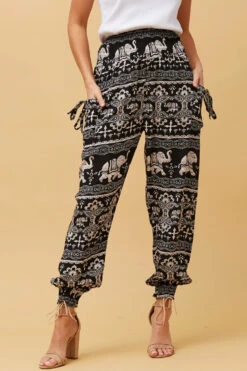 ANIMAL PRINT BOHO HAREM PANTS -Femme Connection Sales 90b222260414d2e091f603749da46301