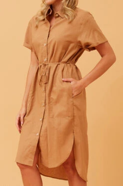 GERALDINE LINEN SHIRT DRESS -Femme Connection Sales 90dd656d35ce4950153a31a684876abf