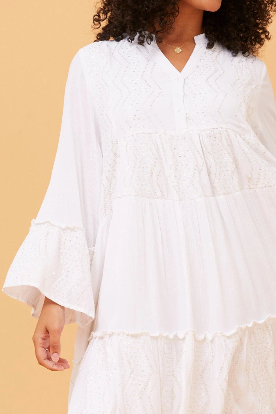 RENUKA SEQUIN DETAIL TIERED DRESS 7 RENUKA SEQUIN DETAIL TIERED DRESS - Image 5