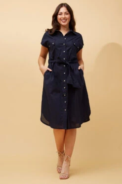 GEORGINA LINEN SHIRT DRESS -Femme Connection Sales 920c53e7e4c3a5b1fd86b0cfb83c24b1