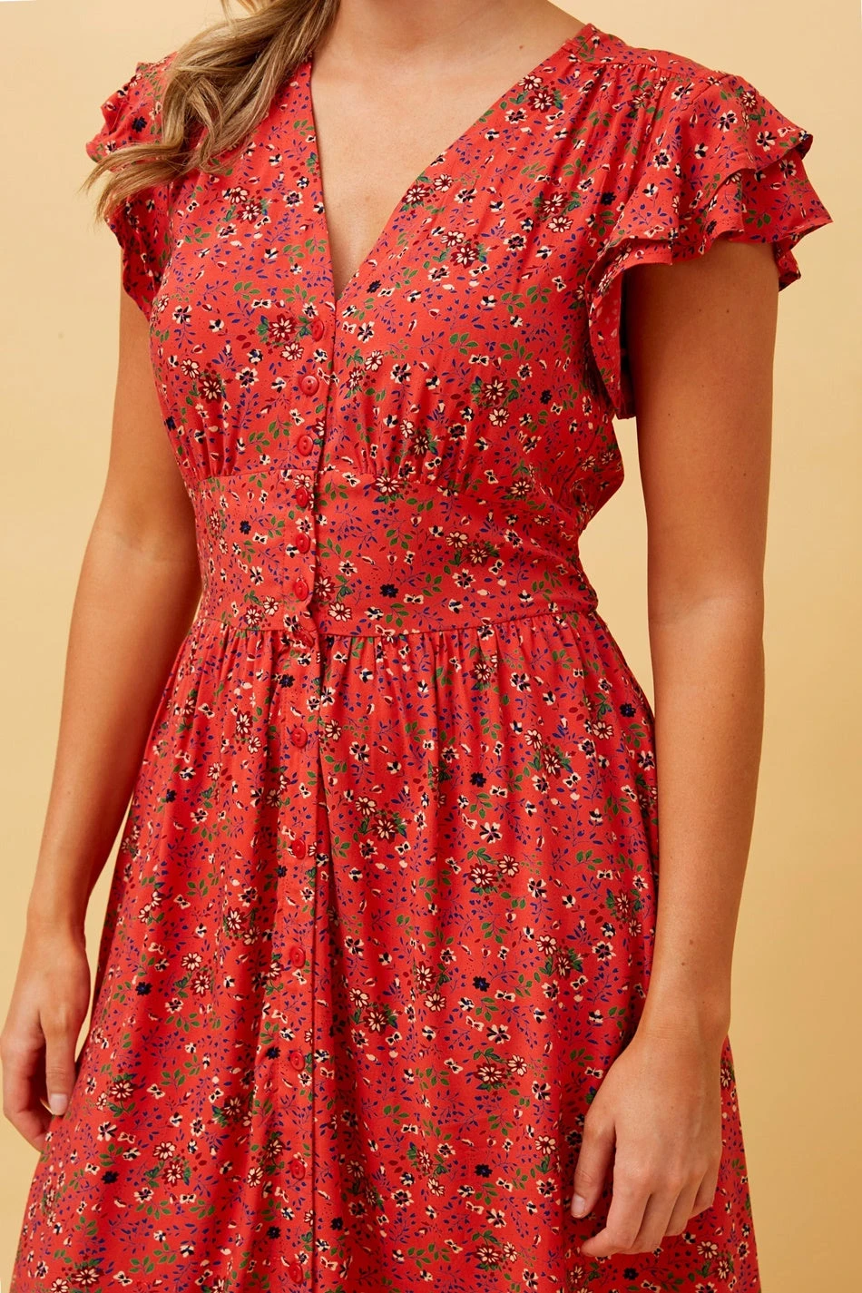 ROCHELLE FLORAL SHORT DRESS 9 ROCHELLE FLORAL SHORT DRESS - Image 7