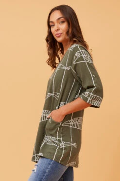 VALERIA FISH PRINT TOP -Femme Connection Sales 927bf41d9196e43aa1362dde2ecbe9c7