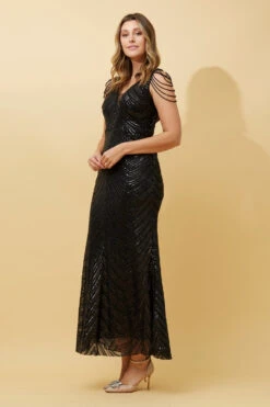 SHEBA SEQUINED MAXI DRESS -Femme Connection Sales 92cf78a6c285fc3d2caf7503ea725f67